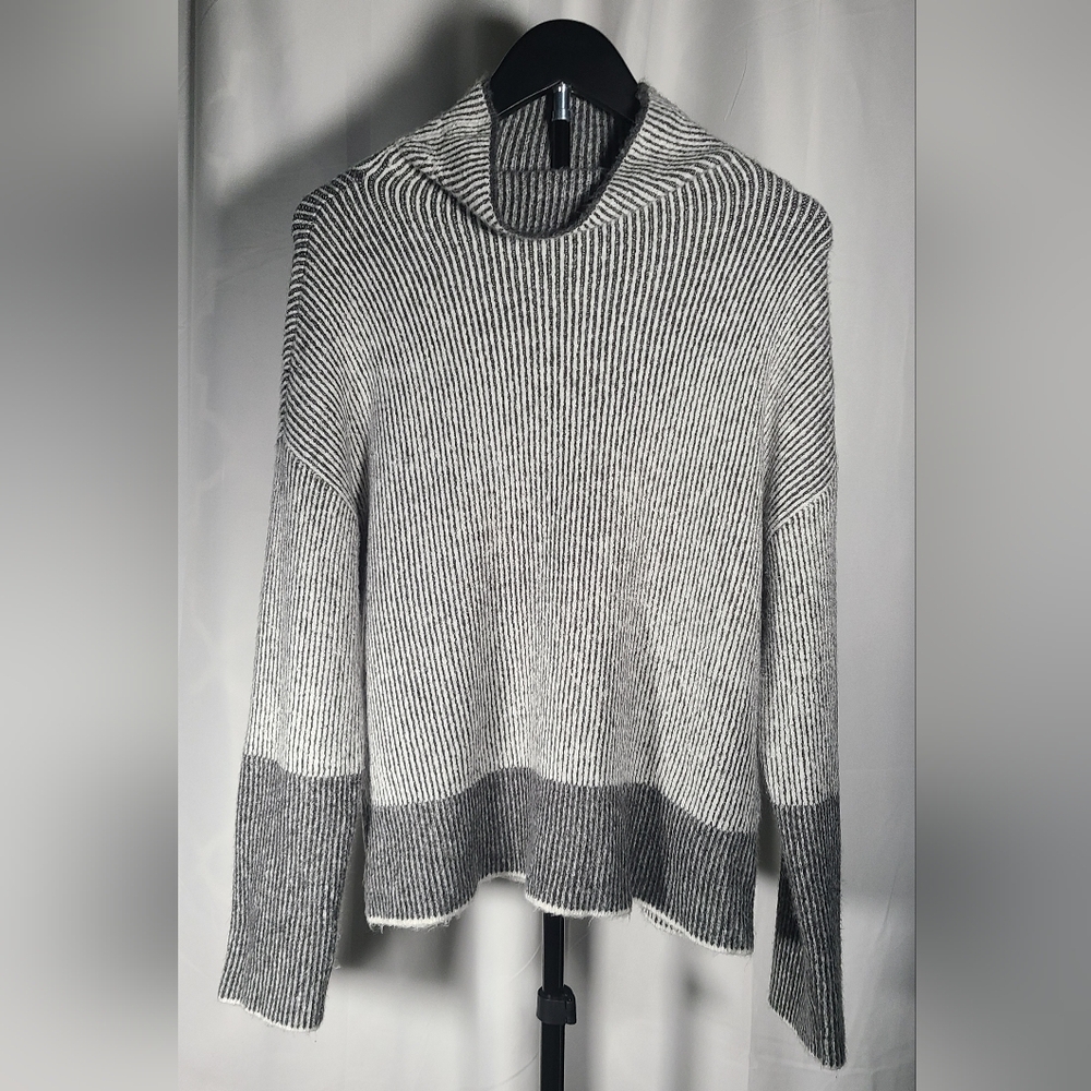 Calvin Klein Jeans Black and White Cowl Neck Sweater